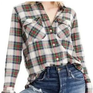 J. Crew Stewart Tartan Plaid Button Down Shirt Size 4